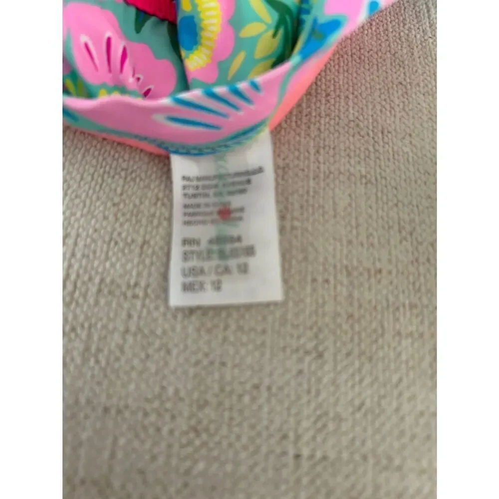 Beach Lingo 2 Piece Swimsuit Floral Pink Tropical Bikini,  Size 12 Girls NWOT